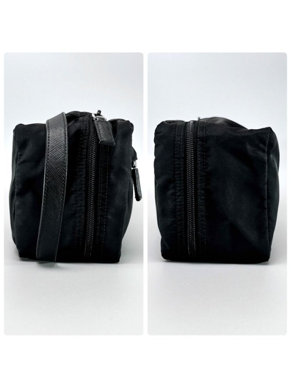 Prada Triangle Logo Clutch Travel Pouch Nylon - Picture 6 of 10